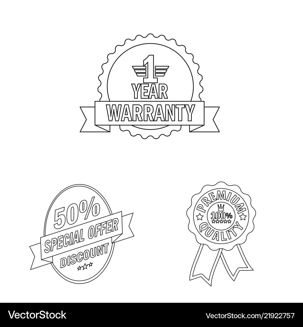 Isolated object of emblem and badge icon set Isolated object of emblem and badge icon set Vector Image