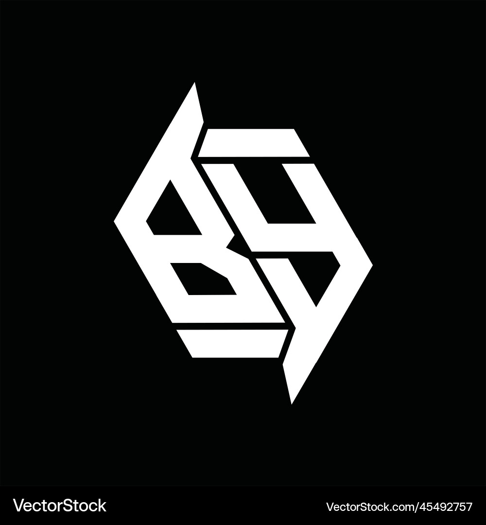 Logo monogram hexagon abstract shape images Logo monogram hexagon abstract shape images Vector Image