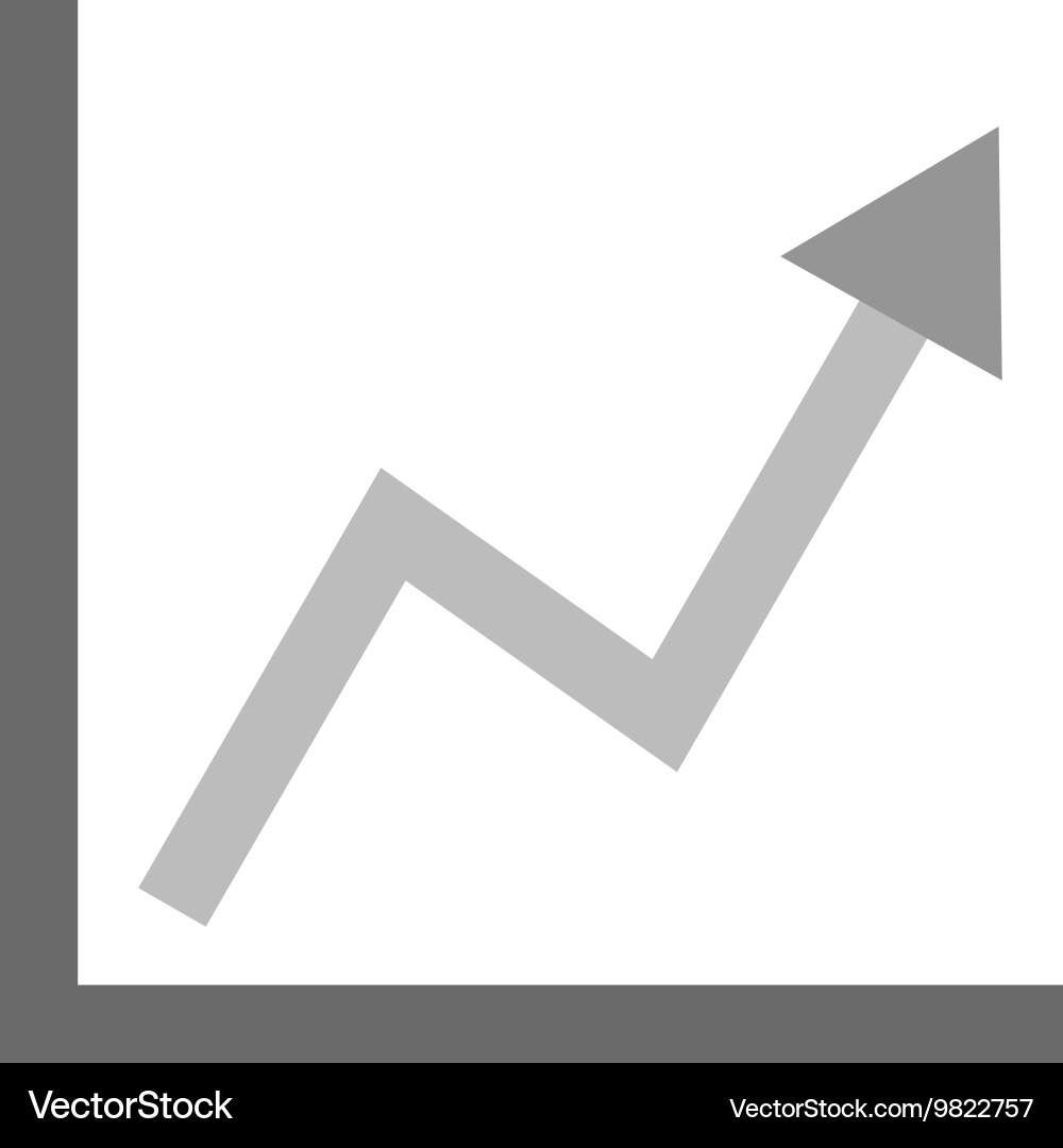 Rising line graph vector image