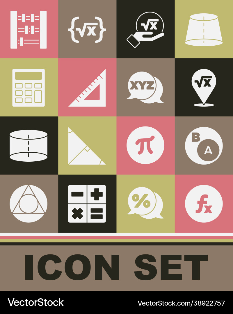 Set function mathematical symbol subsets math Set function mathematical symbol subsets math vector image