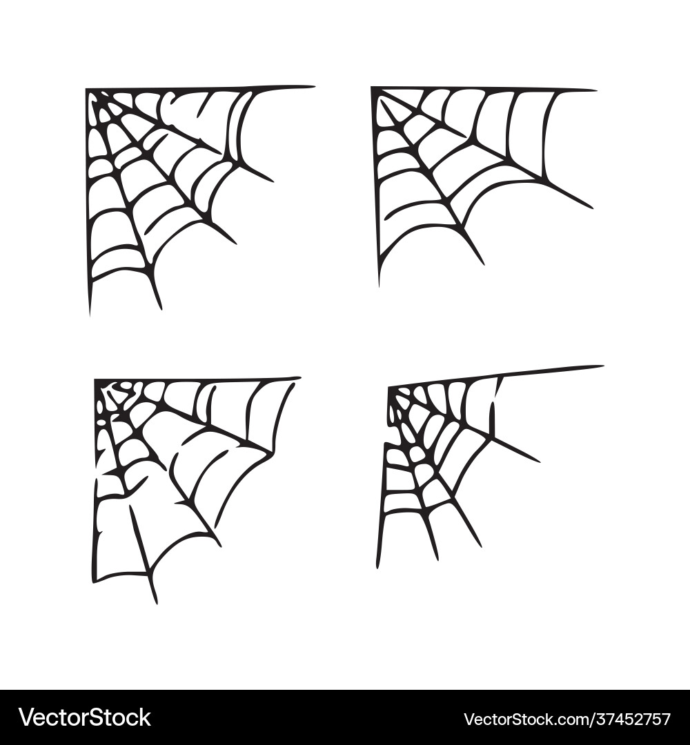 Spiderweb set different type cobweb on white Spiderweb set different type cobweb on white vector image