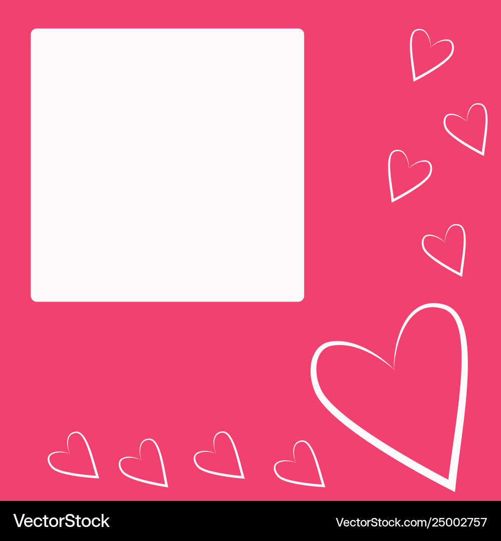 Valentines day heart frame with space for text vector image
