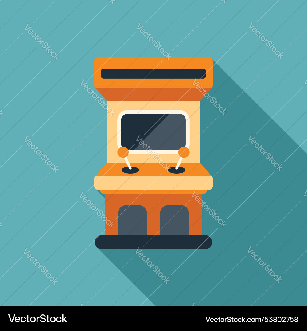 Arcade game console displaying playing screen Arcade game console displaying playing screen Vector Image