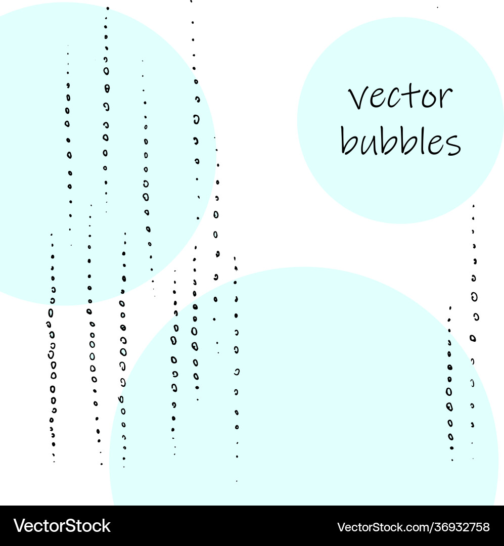 Black and white bubbles blobs drops sketch Black and white bubbles blobs drops sketch Vector Image