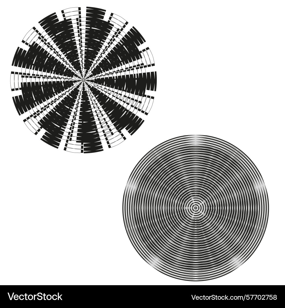 Circular distortion effect radial abstract shape Circular distortion effect radial abstract shape vector image