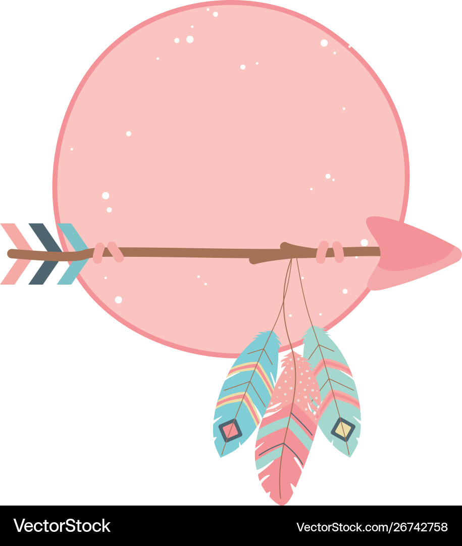 Isolated boho arrow design Vector Image