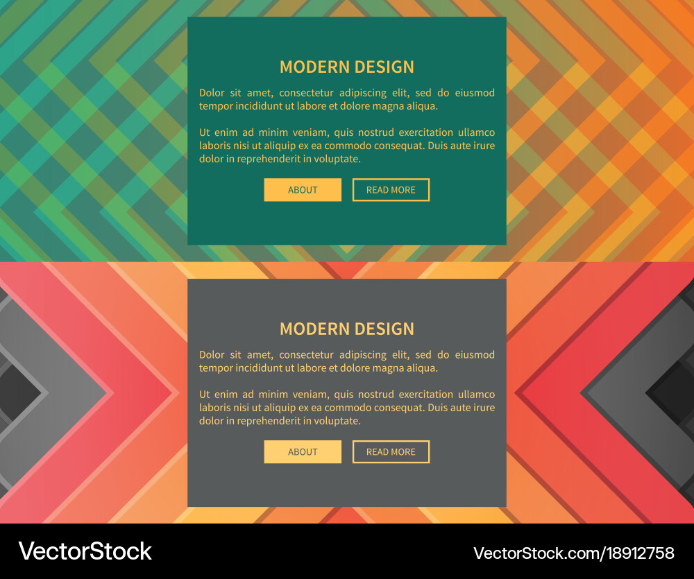 Modern design web pages set vector image