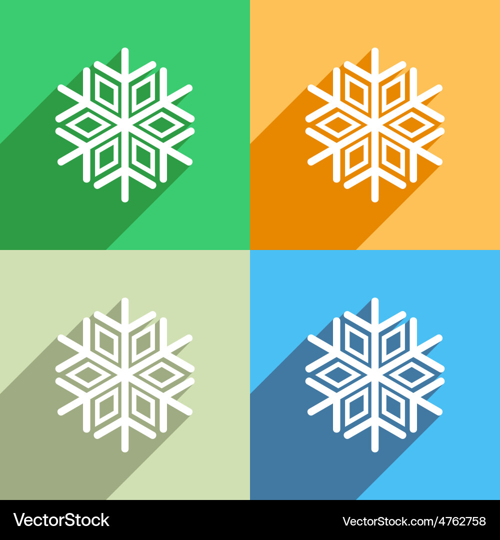 Snowflake icon menu vector image
