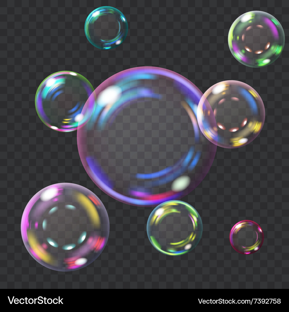 Soap bubbles Royalty Free Vector Image - VectorStock