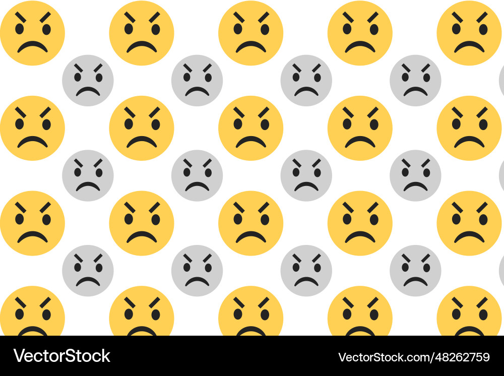 Abstract angry face pattern background vector image