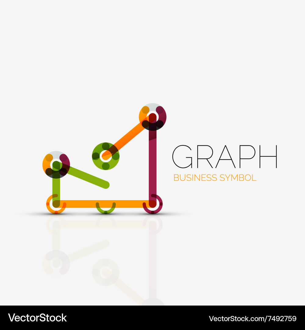 Abstract logo idea linear chart or graph Vector Image