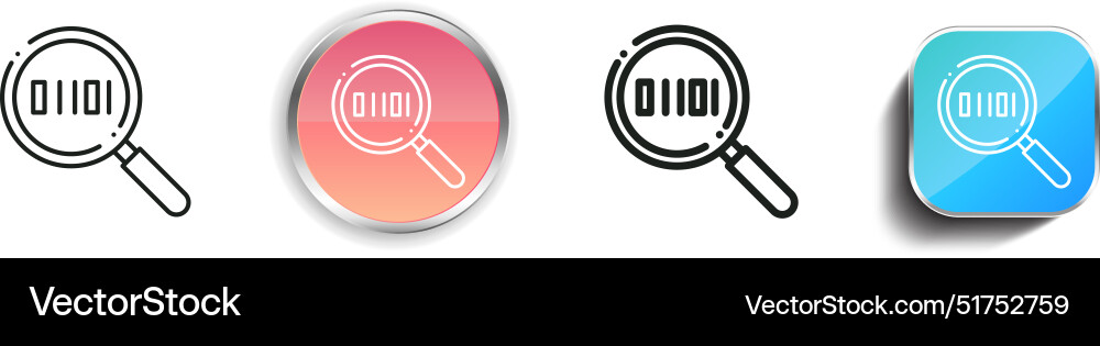 Barcode icon thin linear regular and button style Barcode icon thin linear regular and button style vector image