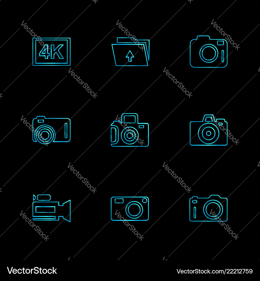 Camera recorder capture click photography Vector Image