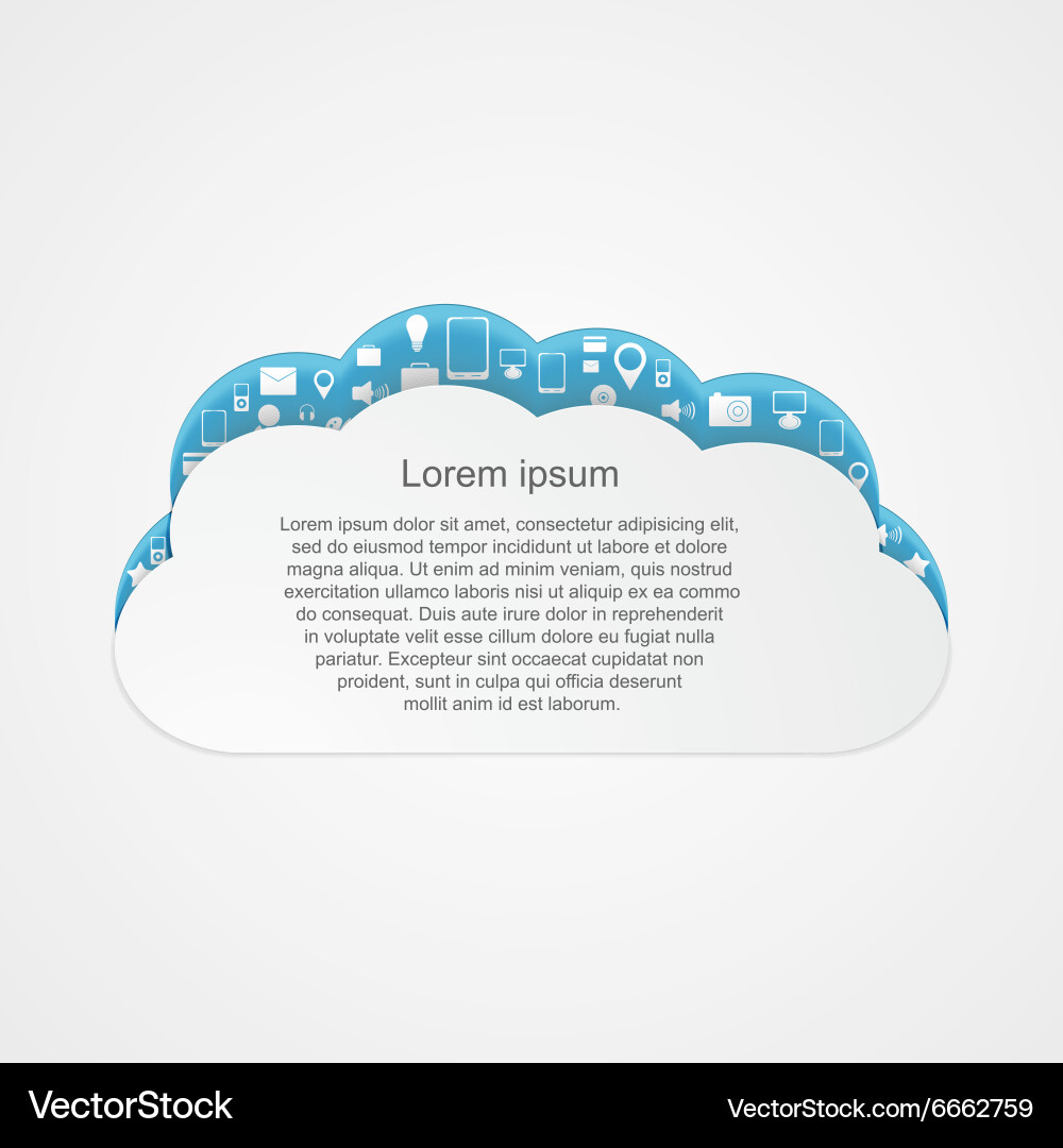 Cloud computing concept modern design element Vector Image