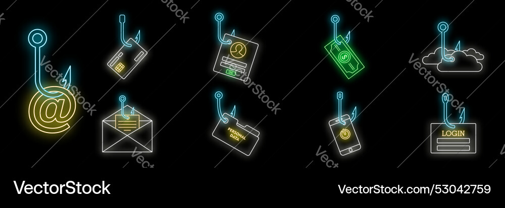 Cyber security concept with different types Cyber security concept with different types vector image
