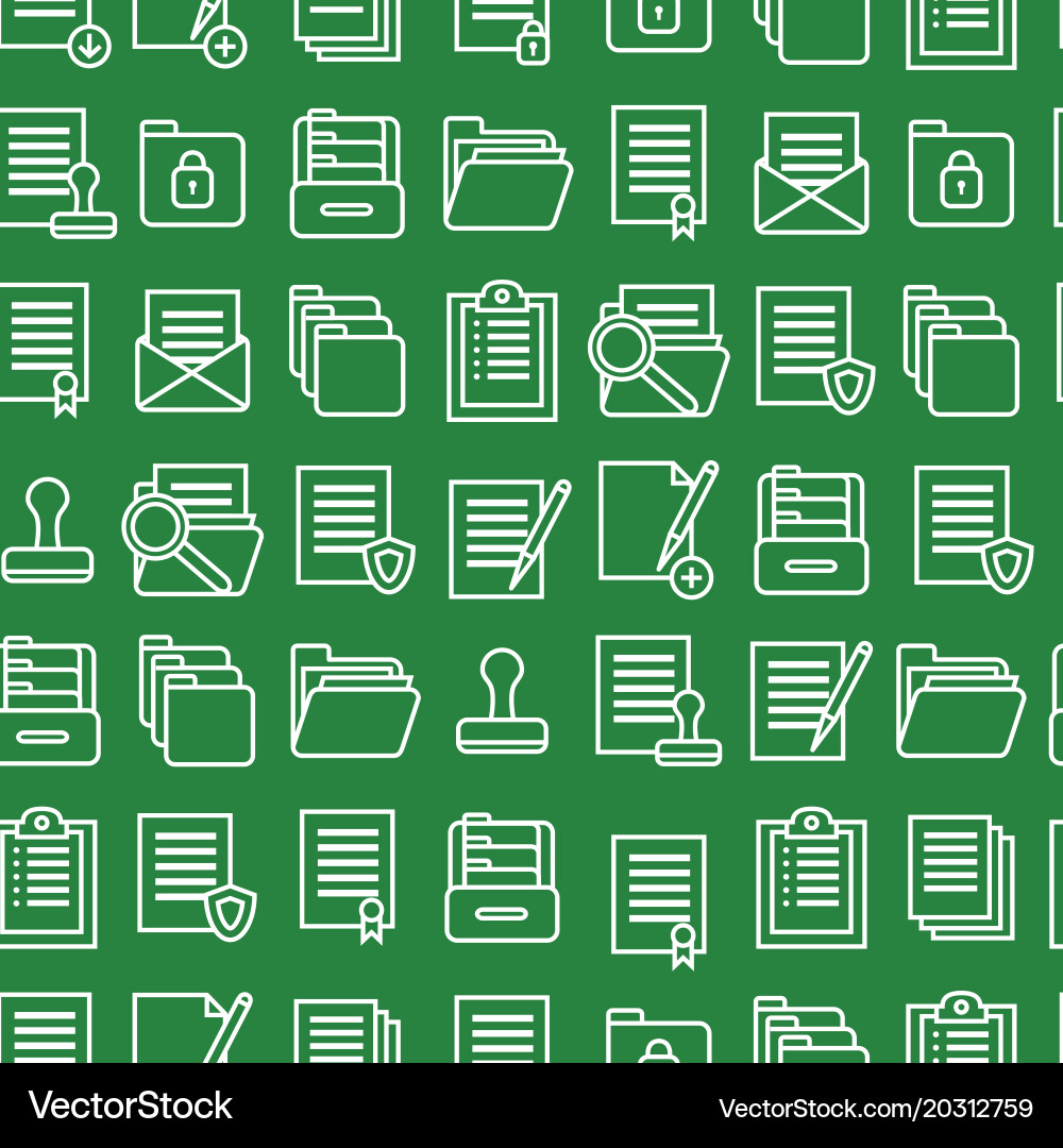 Folders thin line seamless pattern background vector image