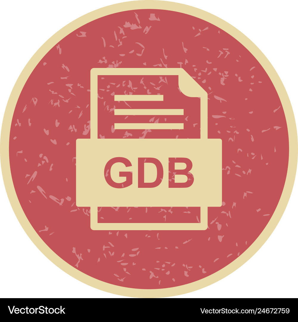 Gdb file document icon vector image