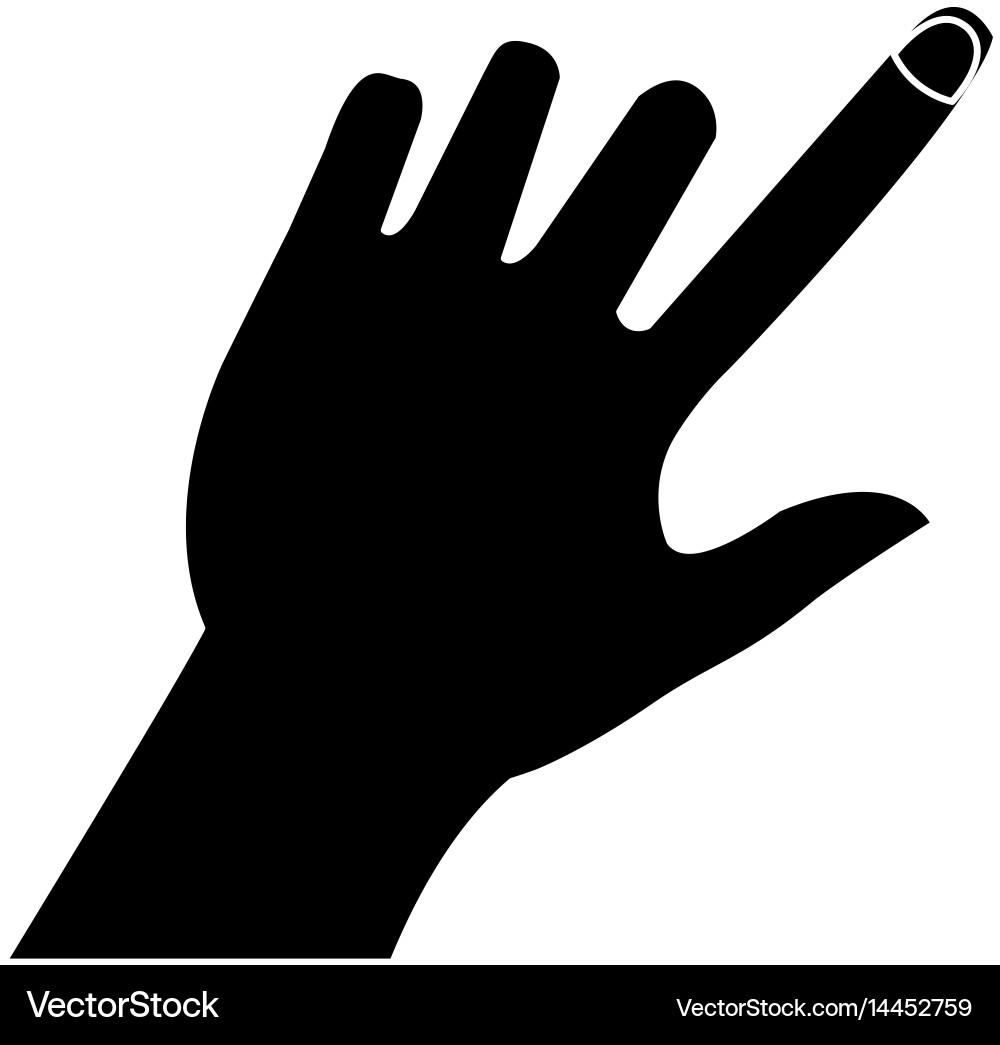 Hand pointing with index finger icon image vector image