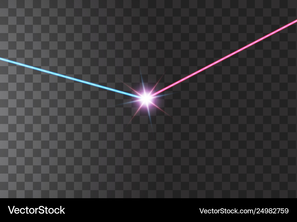 Light collision two forces with red Light collision two forces with red vector image