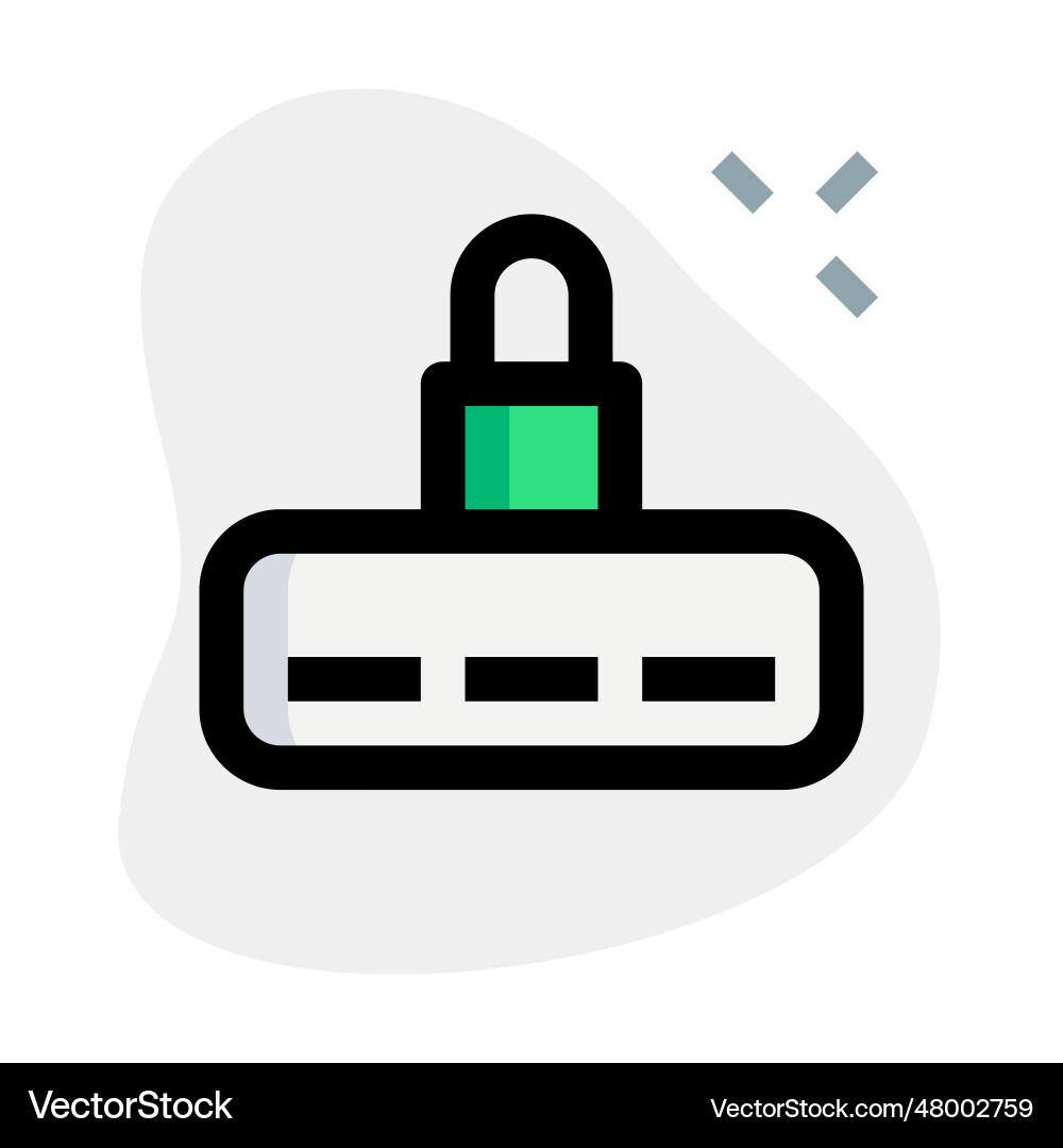 Lock for system to prevent misconducts Vector Image