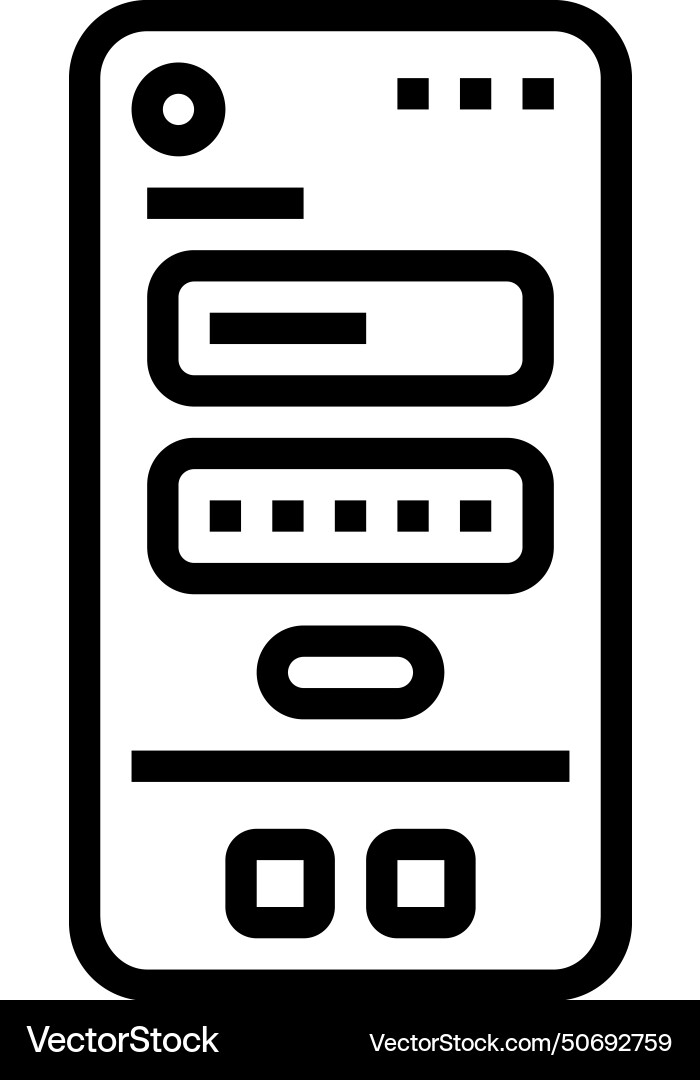 Offboarding ux ui design line icon Offboarding ux ui design line icon vector image