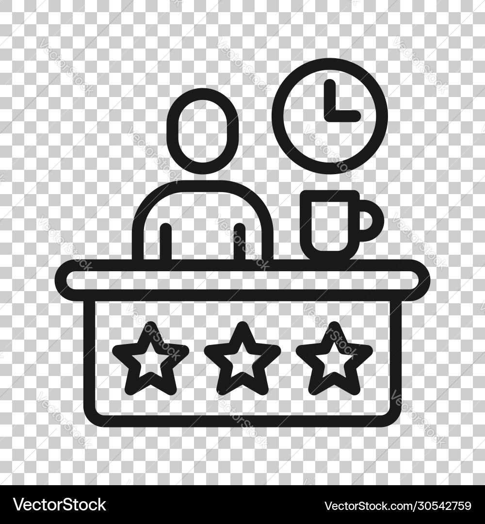 People with table lamp and clock icon in flat People with table lamp and clock icon in flat vector image