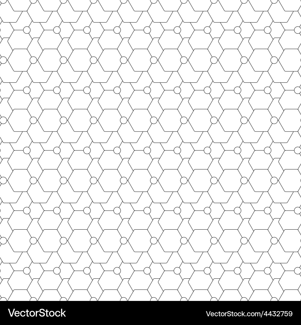 Seamless pattern with hexagons repeating modern Vector Image