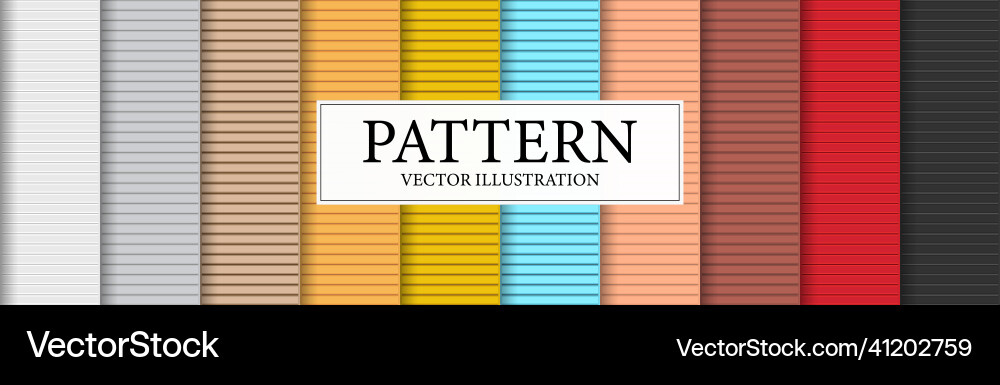 Set of 10 pcs panoramic backgrounds patterns Vector Image