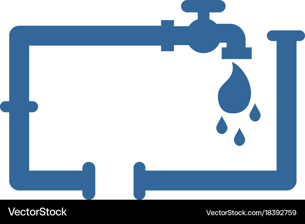 Water Drop Plumbing Logo vector image