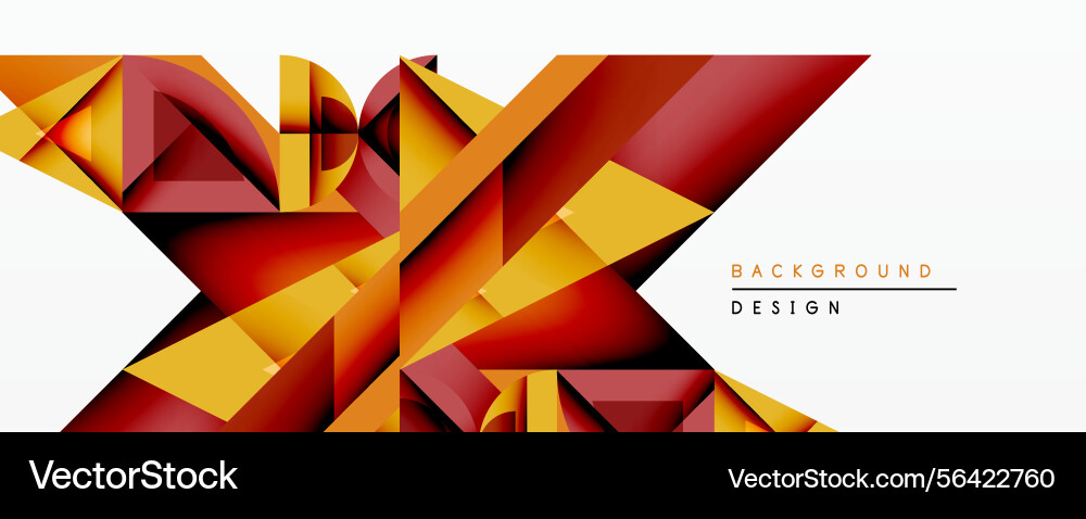 Abstract geometric design features overlapping Vector Image