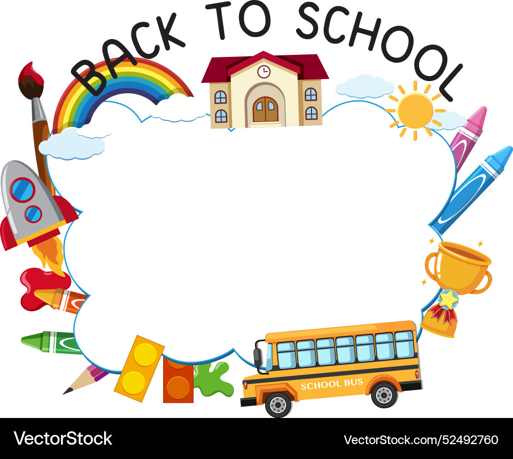 Colorful schoolthemed Royalty Free Vector Image