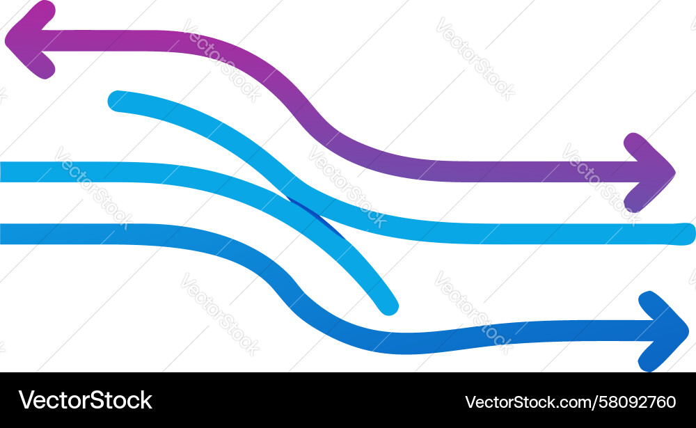 Complex Fluid Dynamics Flow Vector Image