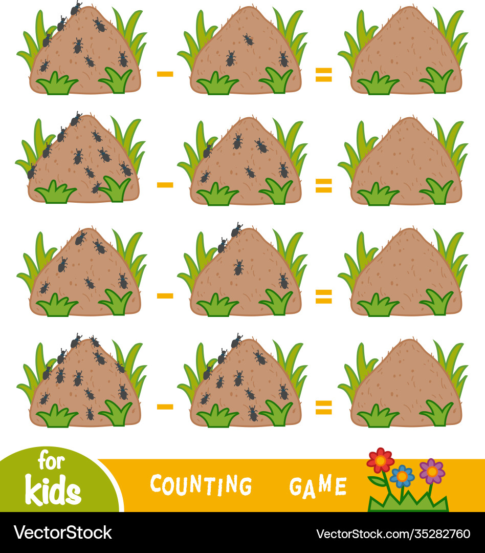 Counting game for children count number Vector Image