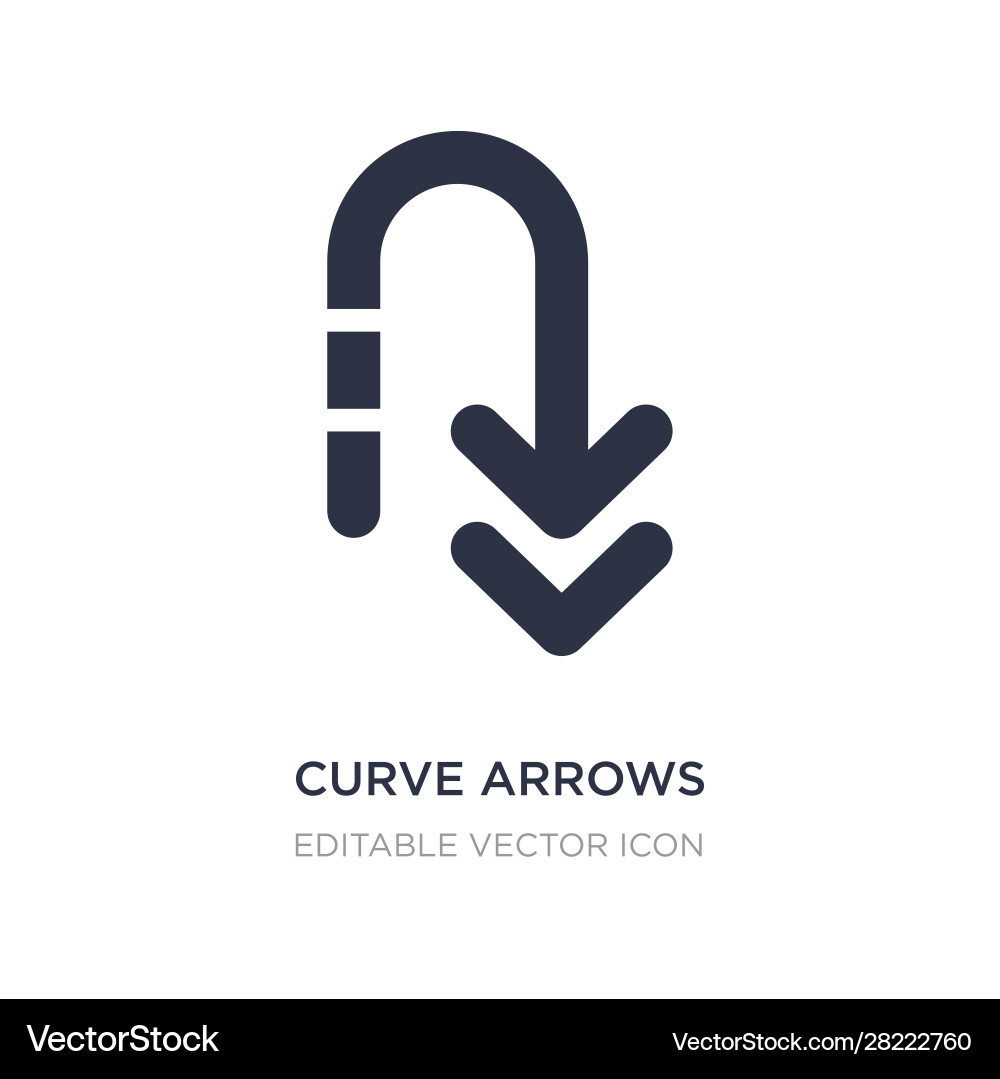 Curve arrows icon on white background simple Curve arrows icon on white background simple Vector Image