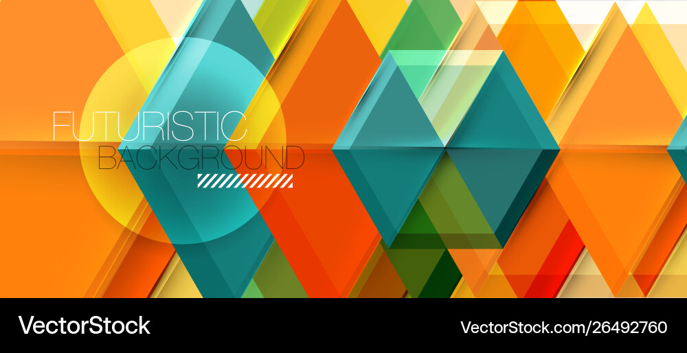 Geometric triangle and hexagon abstract background Vector Image