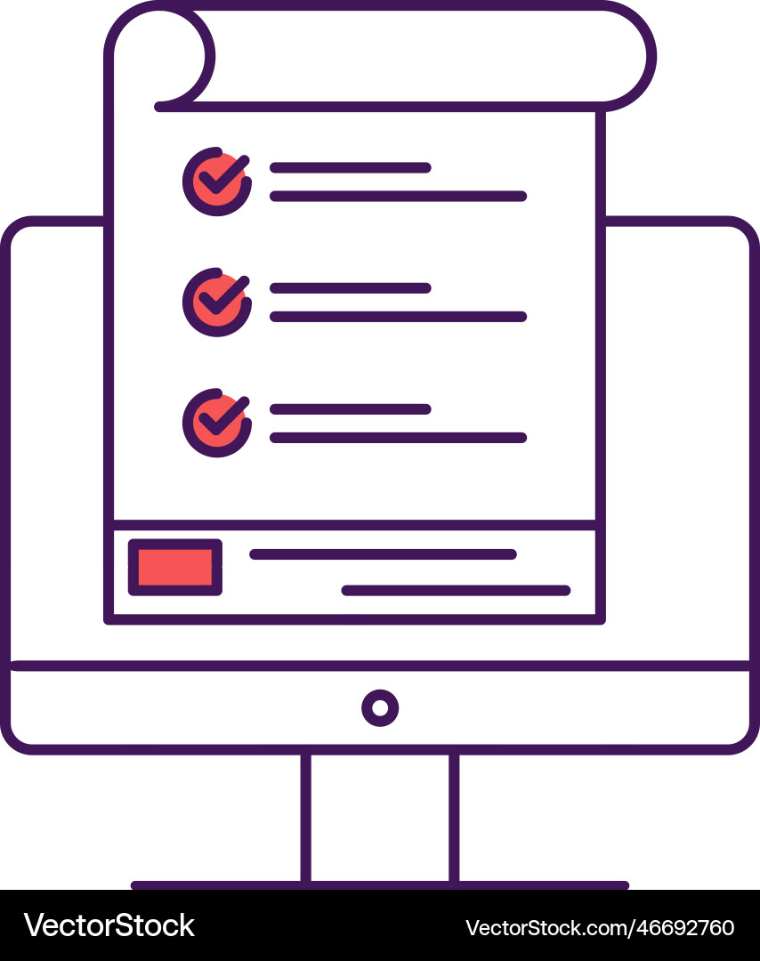 Icon survey information data document form vector image