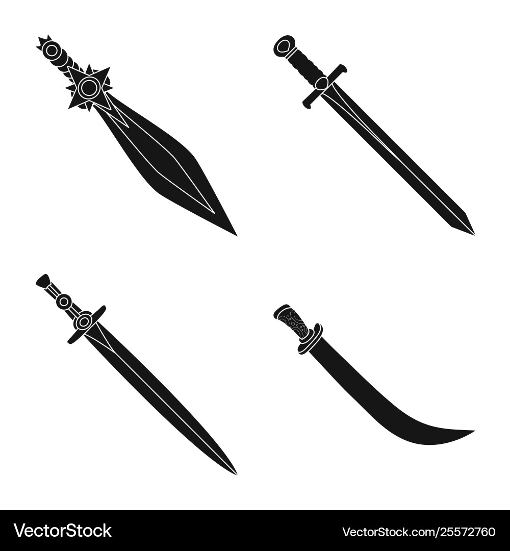 Isolated object sharp and blade icon set Isolated object sharp and blade icon set vector image