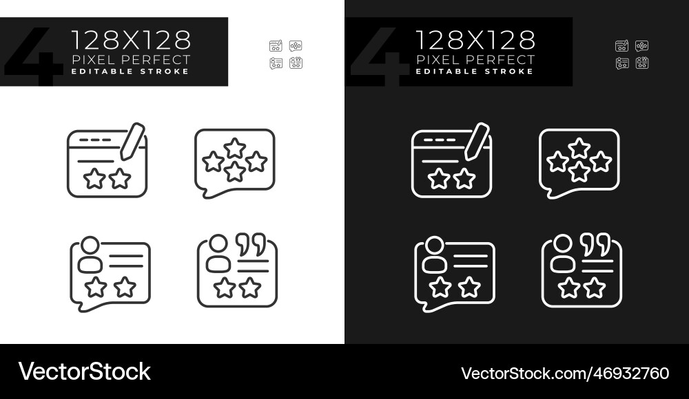 Leave comments and feedbacks pixel perfect linear Vector Image