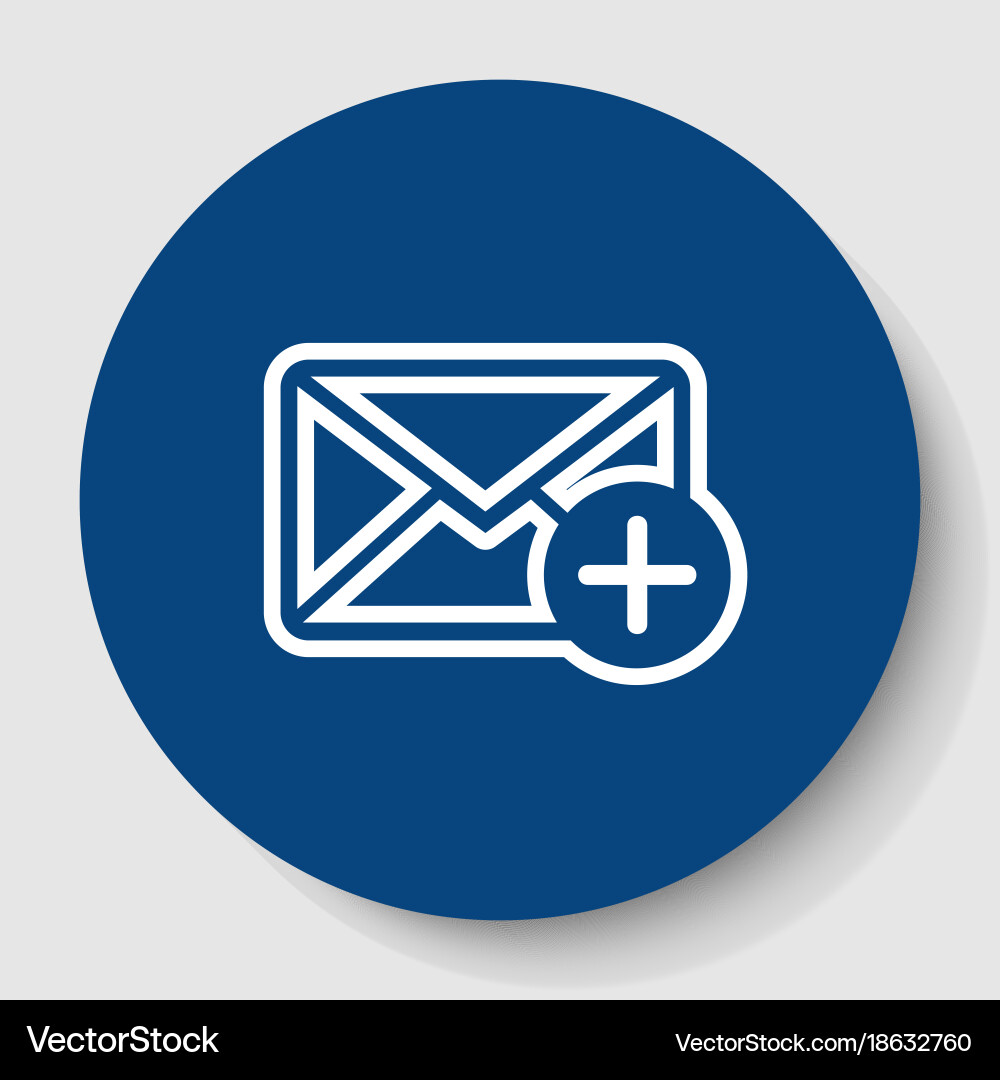 Mail sign with add mark Vector Image