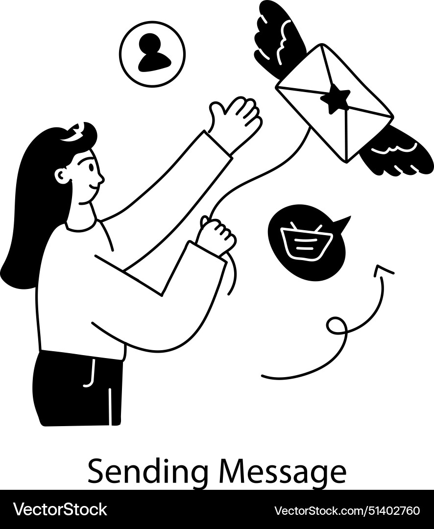 Sending message Vector Image