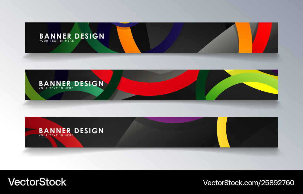 Set rectangular banner with a circle background Set rectangular banner with a circle background vector image