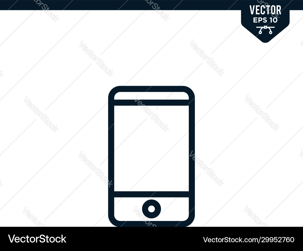 Smart phone icon collection in outlined or line Vector Image