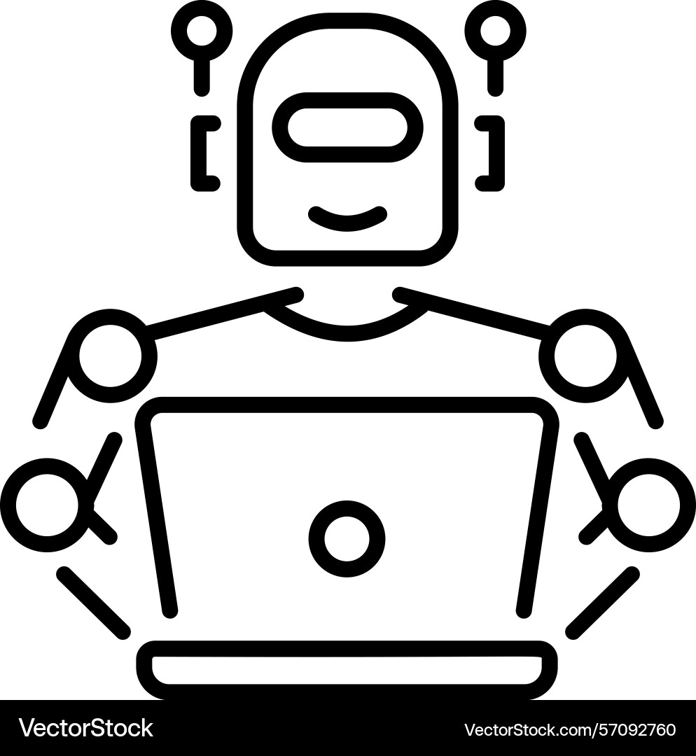 Working robot Vector Image