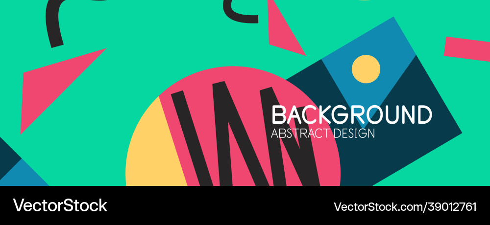 Abstract background blocks lines triangles vector image