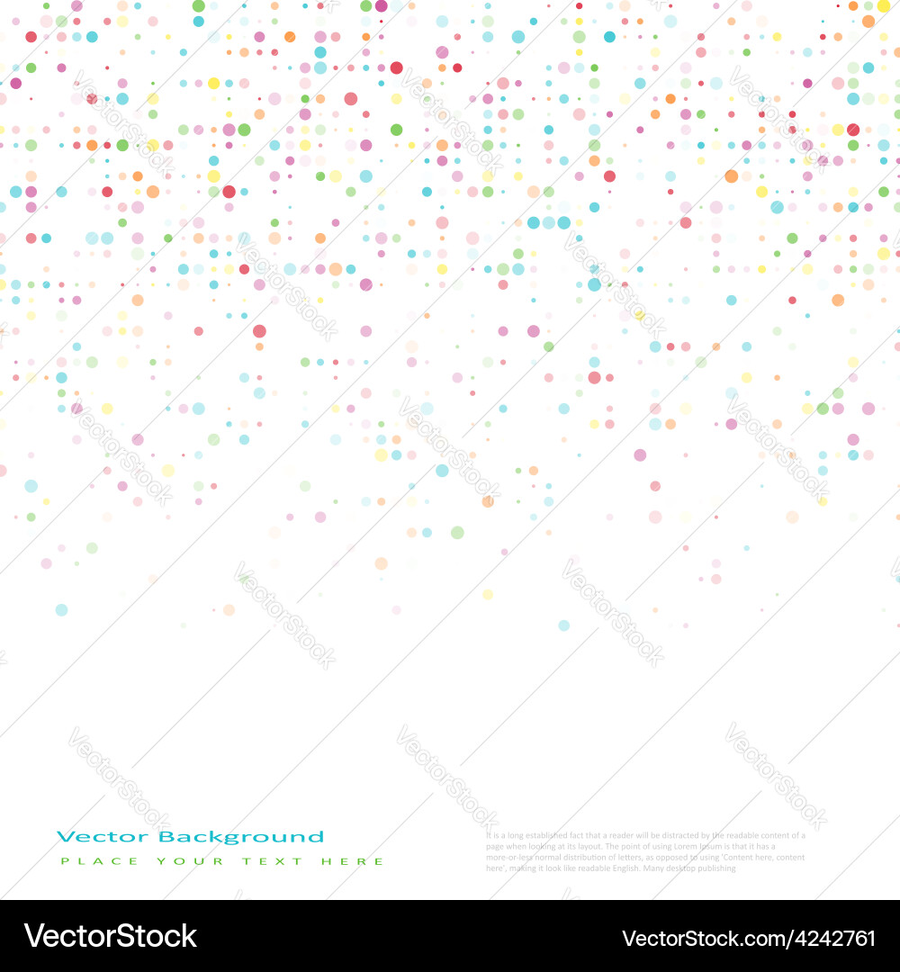 Abstract background with color circles vector image