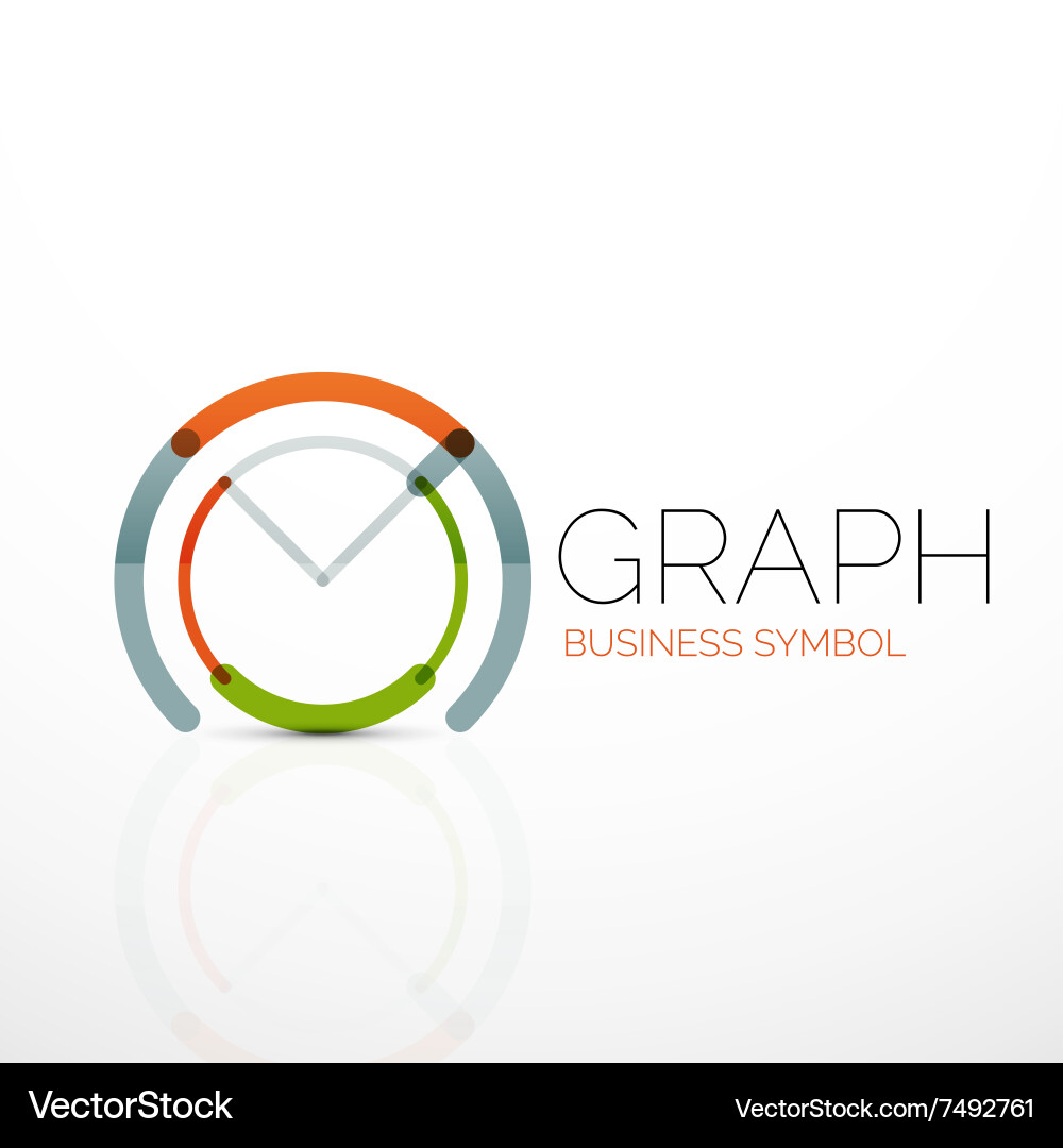 Abstract logo idea linear chart or graph Vector Image