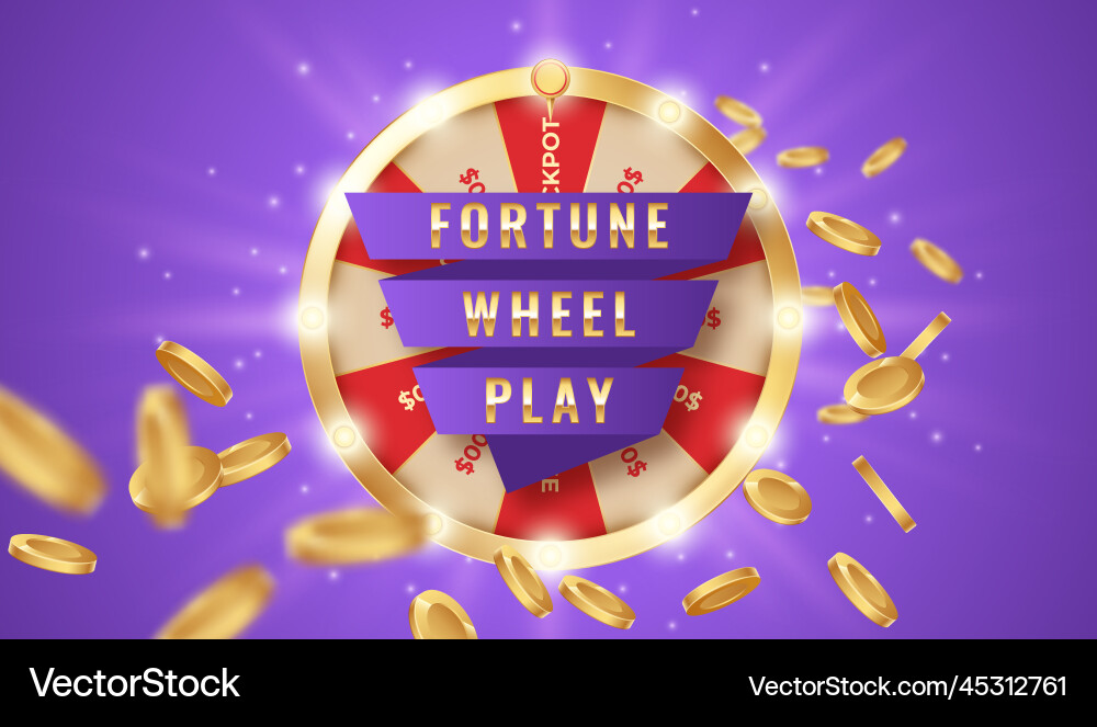 Casino roulette wheel win prize lucky lottery vector image