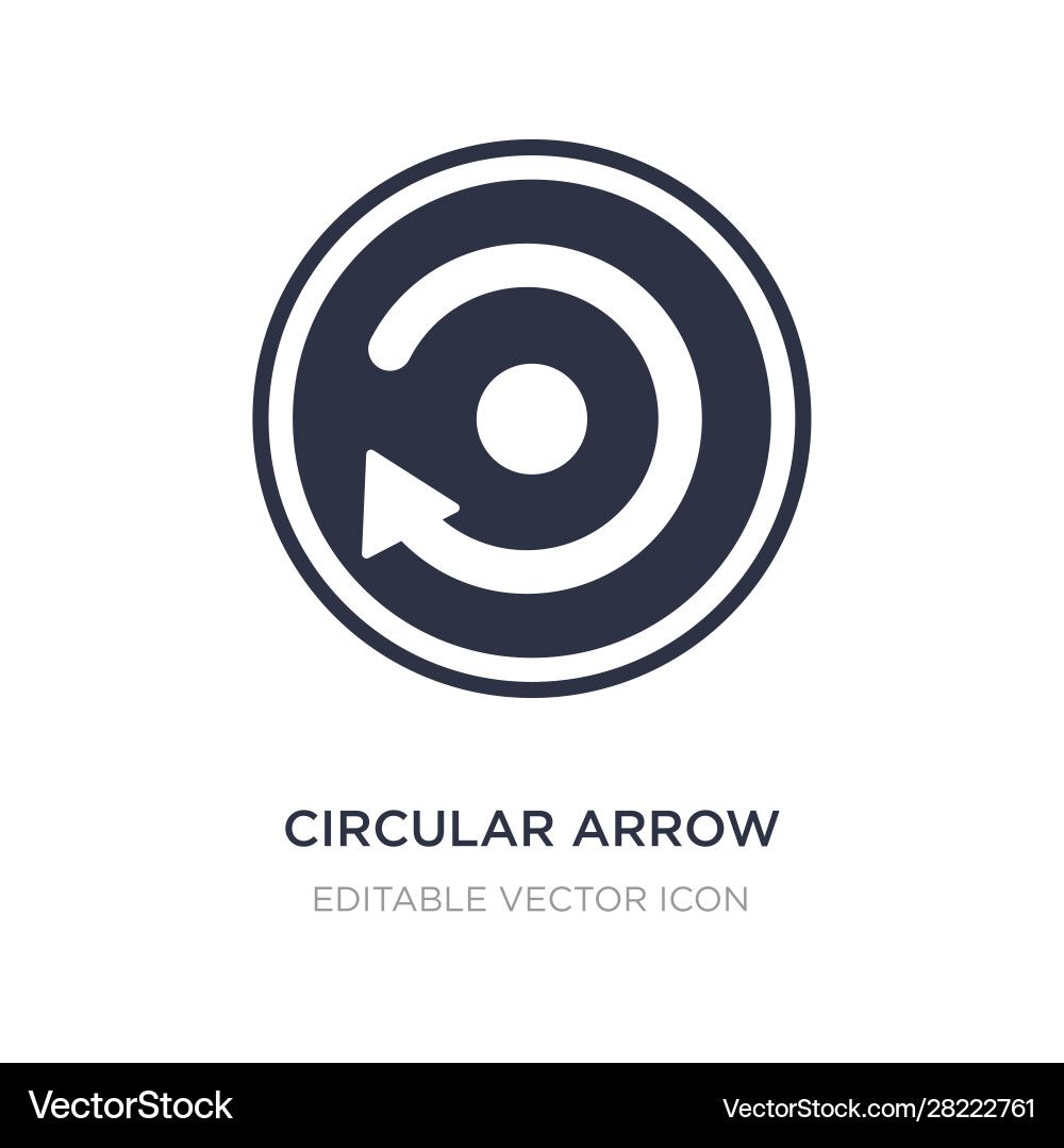 Circular arrow icon on white background simple Circular arrow icon on white background simple Vector Image