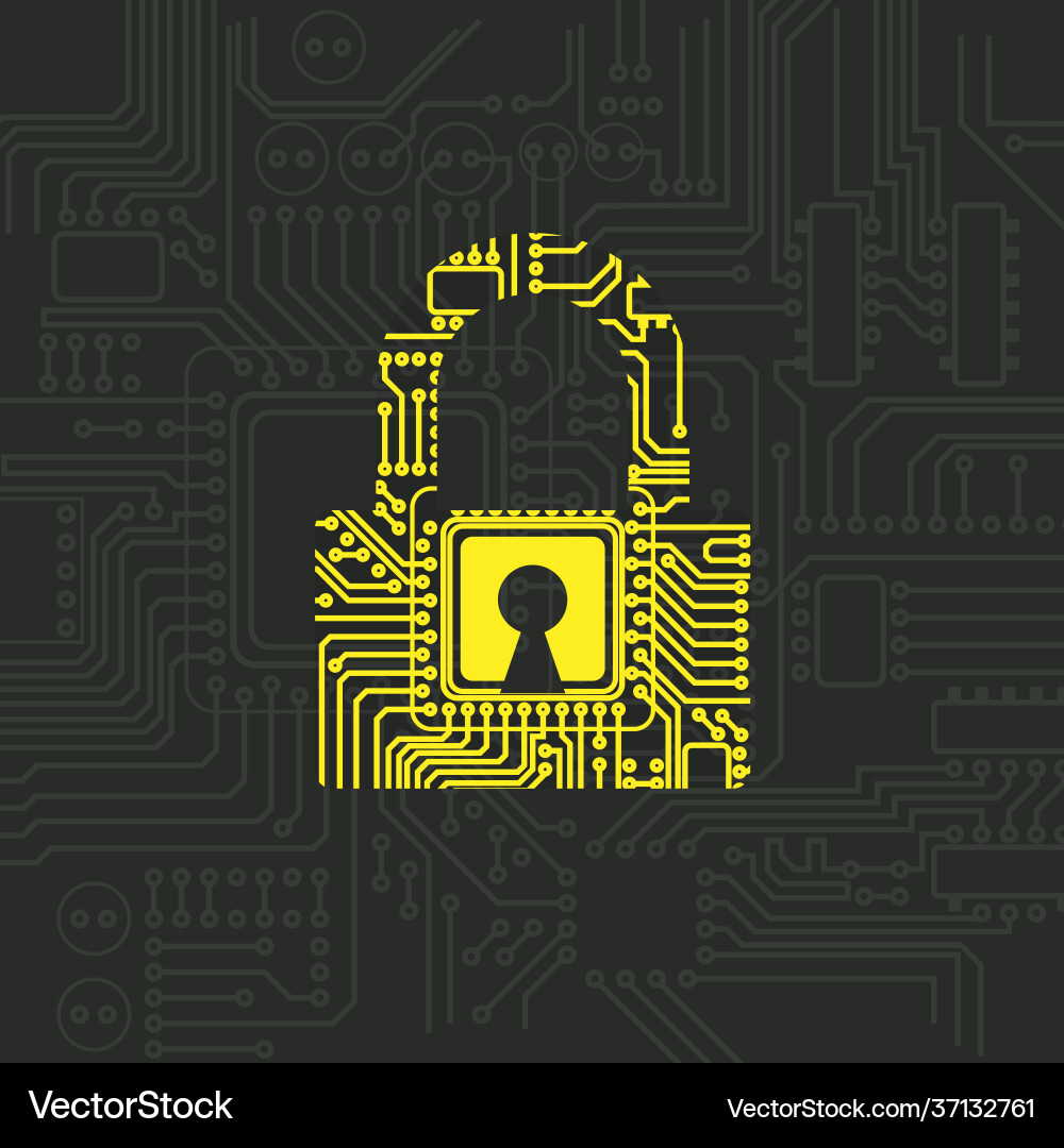 Digital padlock security pattern Digital padlock security pattern vector image