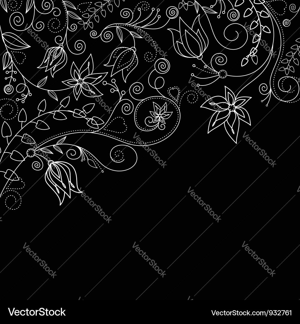 Elegant Floral Swirl Background Vector Image